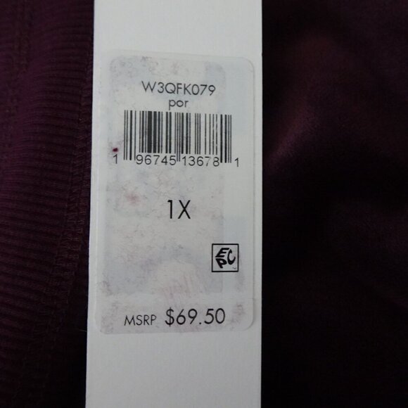 Calvin Klein Velour Pants Women's Plus Size 1X Red Pull On Elastic Waist - Picture 9 of 11